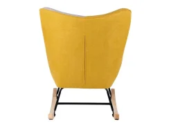 Dudeco Sillón mecedora Luca Patchwork mostaza