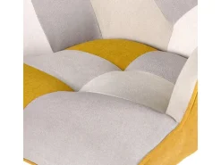 Dudeco Sillón mecedora Luca Patchwork mostaza