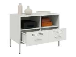Dundrum Mueble para TV acero blanco 68x39x50,5 cm