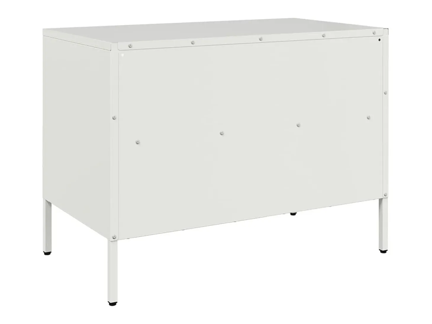 Dundrum Mueble para TV acero blanco 68x39x50,5 cm