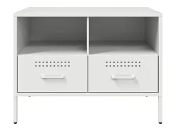 Dundrum Mueble para TV acero blanco 68x39x50,5 cm