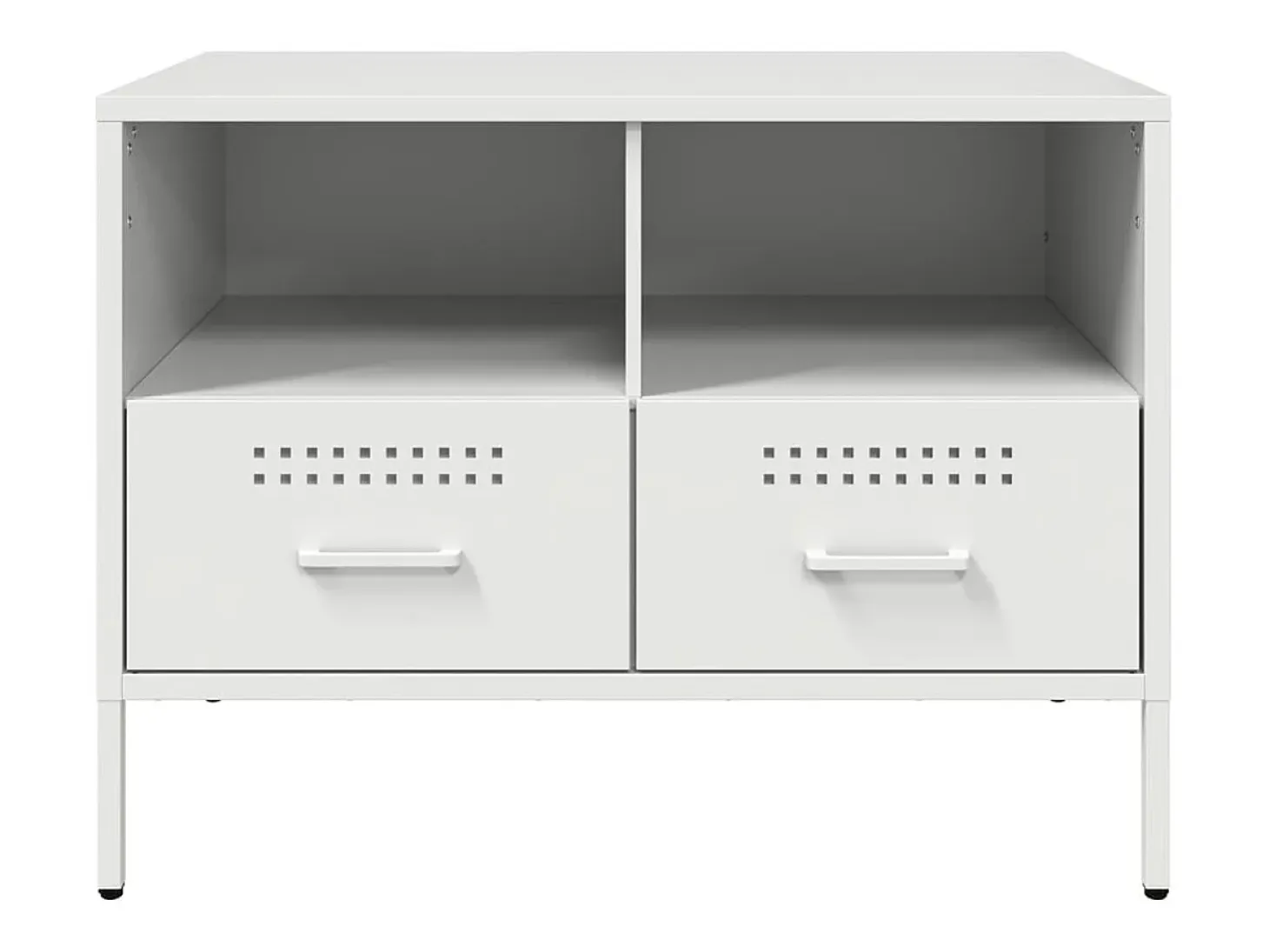 Dundrum Mueble para TV acero blanco 68x39x50,5 cm