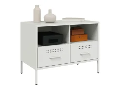 Dundrum Muebles para TV 2 unidades acero blanco 68x39x50,5 cm