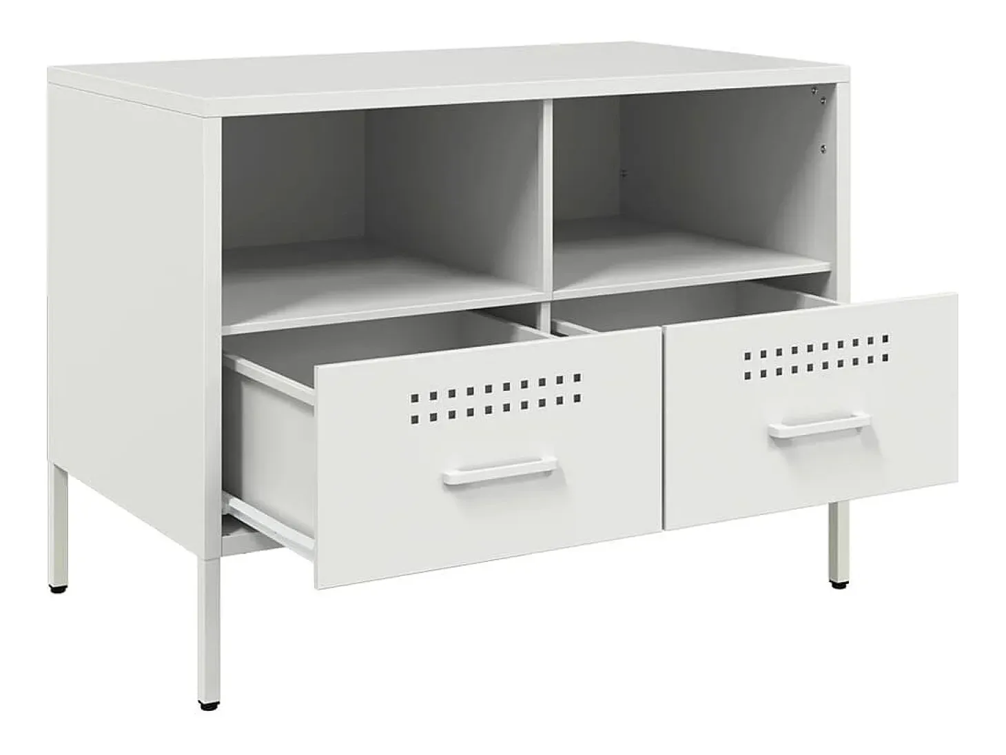 Dundrum Muebles para TV 2 unidades acero blanco 68x39x50,5 cm