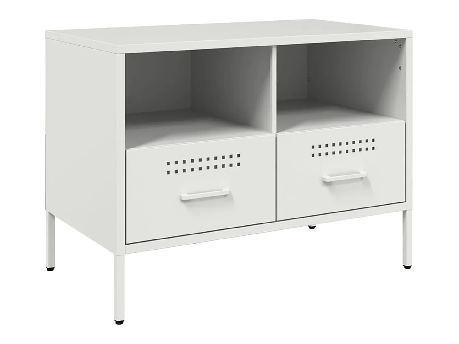 Dundrum Muebles para TV 2 unidades acero blanco 68x39x50,5 cm