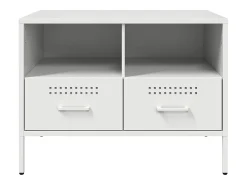 Dundrum Muebles para TV 2 unidades acero blanco 68x39x50,5 cm