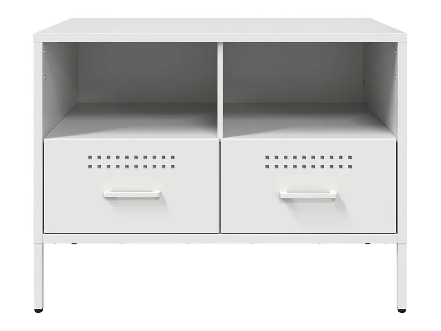 Dundrum Muebles para TV 2 unidades acero blanco 68x39x50,5 cm
