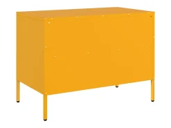 Dundrum Muebles para TV 2 unidades acero amarillo mostaza 68x39x50,5 cm