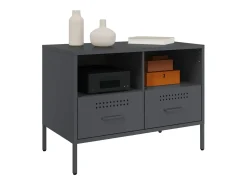 Dundrum Muebles para TV 2 unidades acero gris antracita 68x39x50,5 cm
