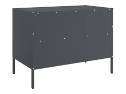 Dundrum Muebles para TV 2 unidades acero gris antracita 68x39x50,5 cm
