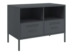 Dundrum Muebles para TV 2 unidades acero gris antracita 68x39x50,5 cm