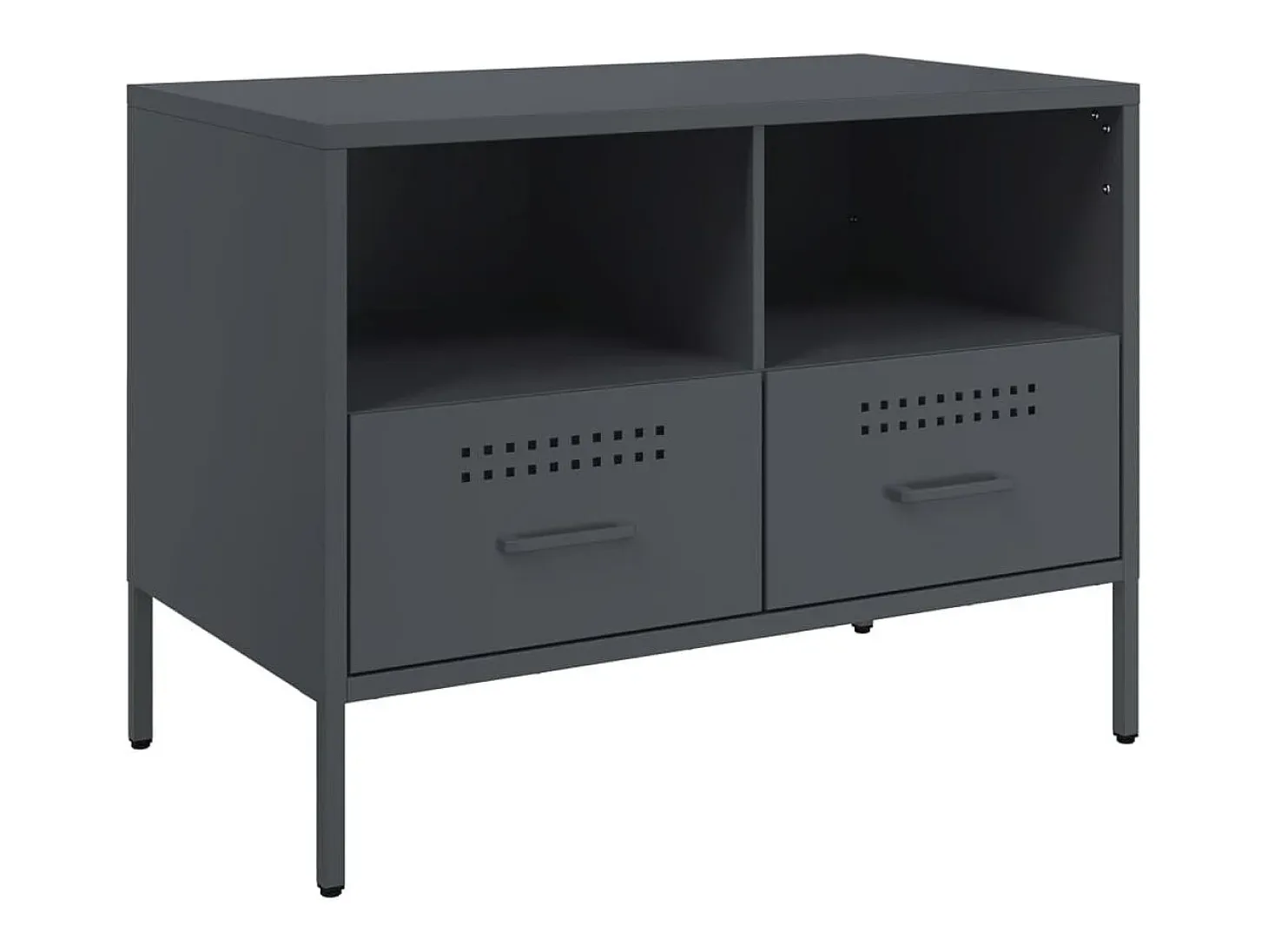 Dundrum Muebles para TV 2 unidades acero gris antracita 68x39x50,5 cm