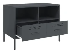 Dundrum Muebles para TV 2 unidades acero gris antracita 68x39x50,5 cm