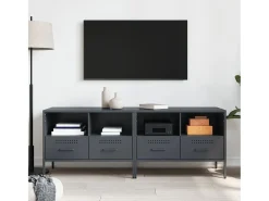 Dundrum Muebles para TV 2 unidades acero gris antracita 68x39x50,5 cm