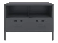 Dundrum Muebles para TV 2 unidades acero gris antracita 68x39x50,5 cm