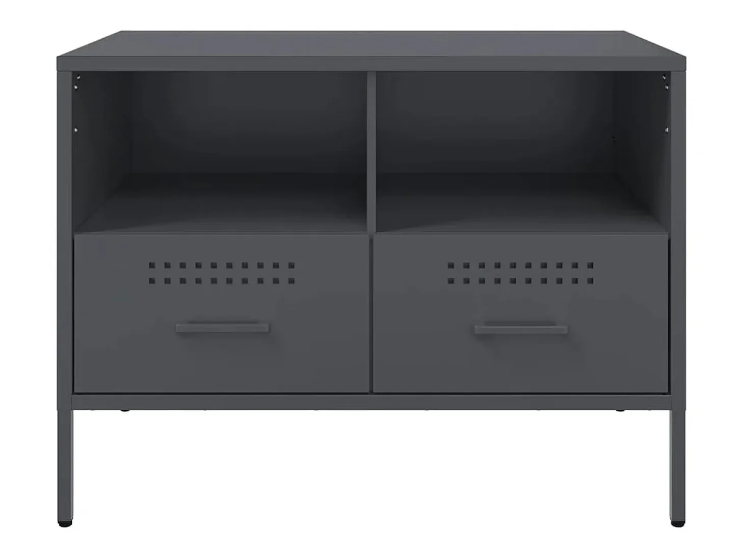 Dundrum Muebles para TV 2 unidades acero gris antracita 68x39x50,5 cm