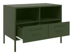 Dundrum Muebles para TV 2 unidades acero verde oliva 68x39x50,5 cm