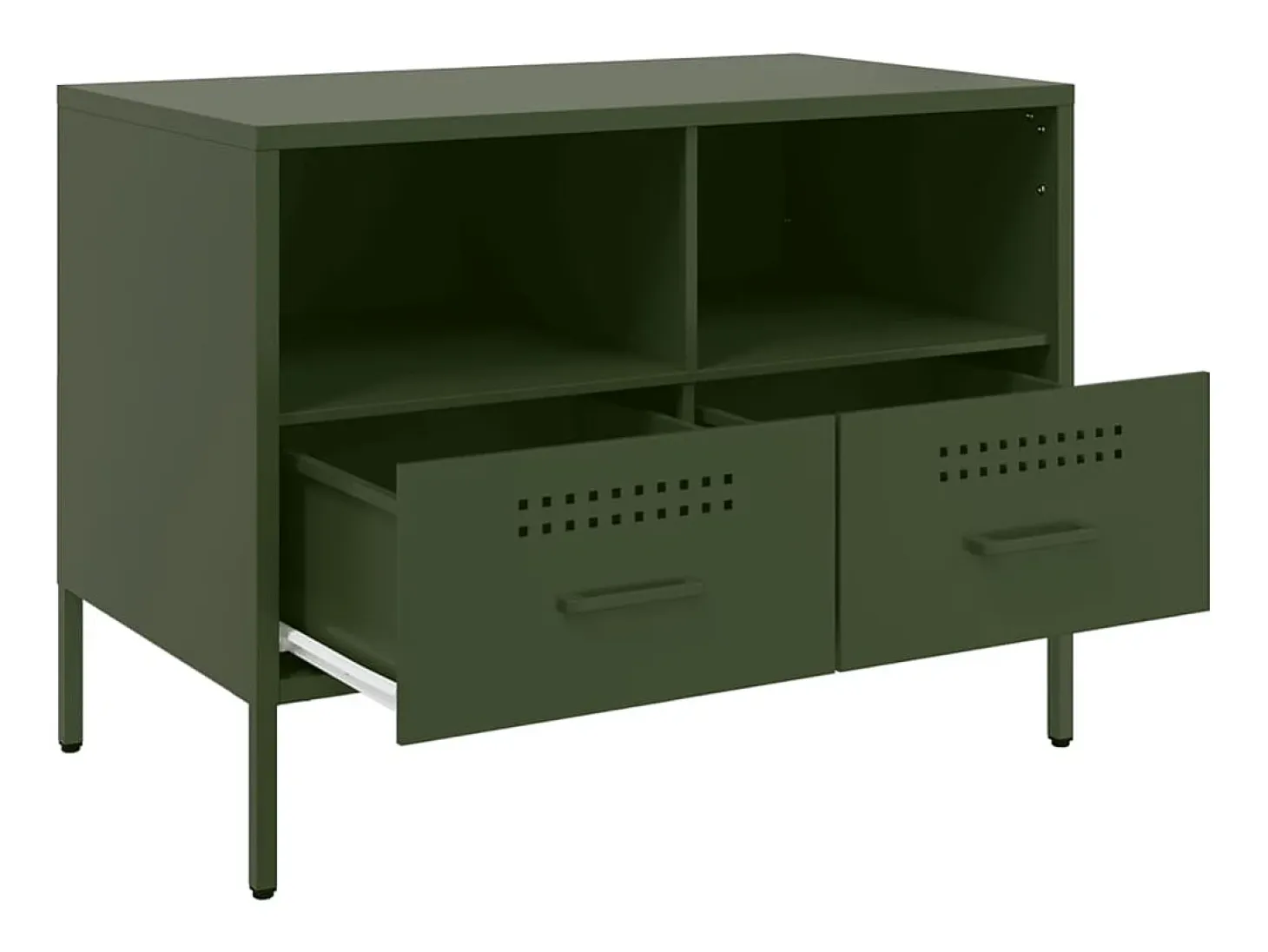 Dundrum Muebles para TV 2 unidades acero verde oliva 68x39x50,5 cm