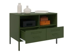 Dundrum Muebles para TV 2 unidades acero verde oliva 68x39x50,5 cm