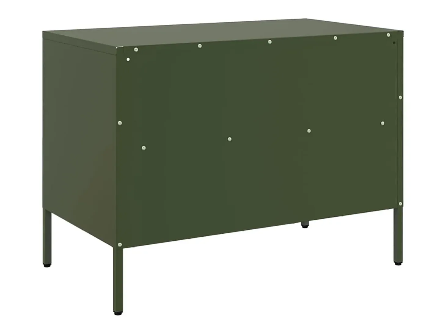 Dundrum Muebles para TV 2 unidades acero verde oliva 68x39x50,5 cm