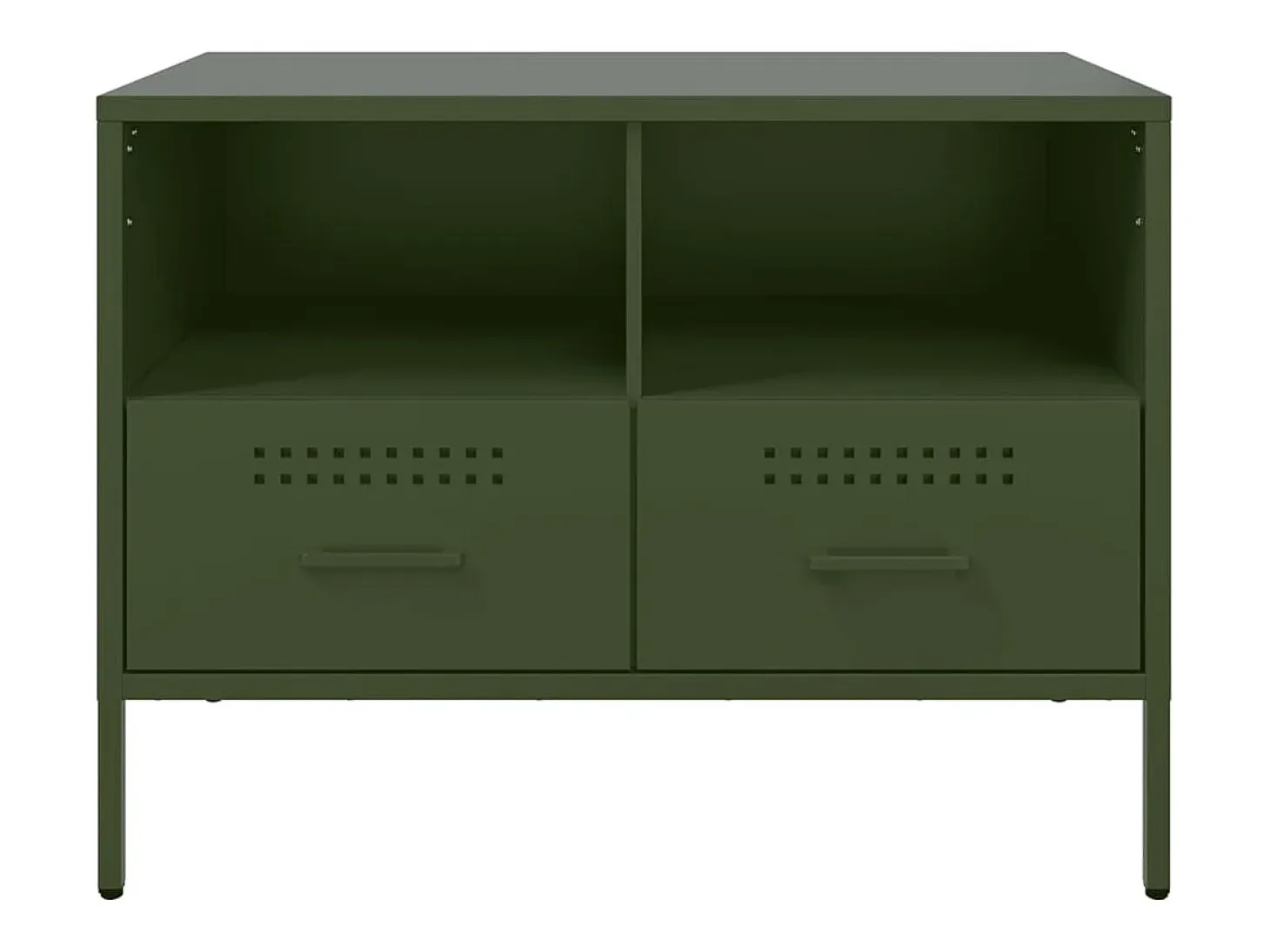 Dundrum Muebles para TV 2 unidades acero verde oliva 68x39x50,5 cm