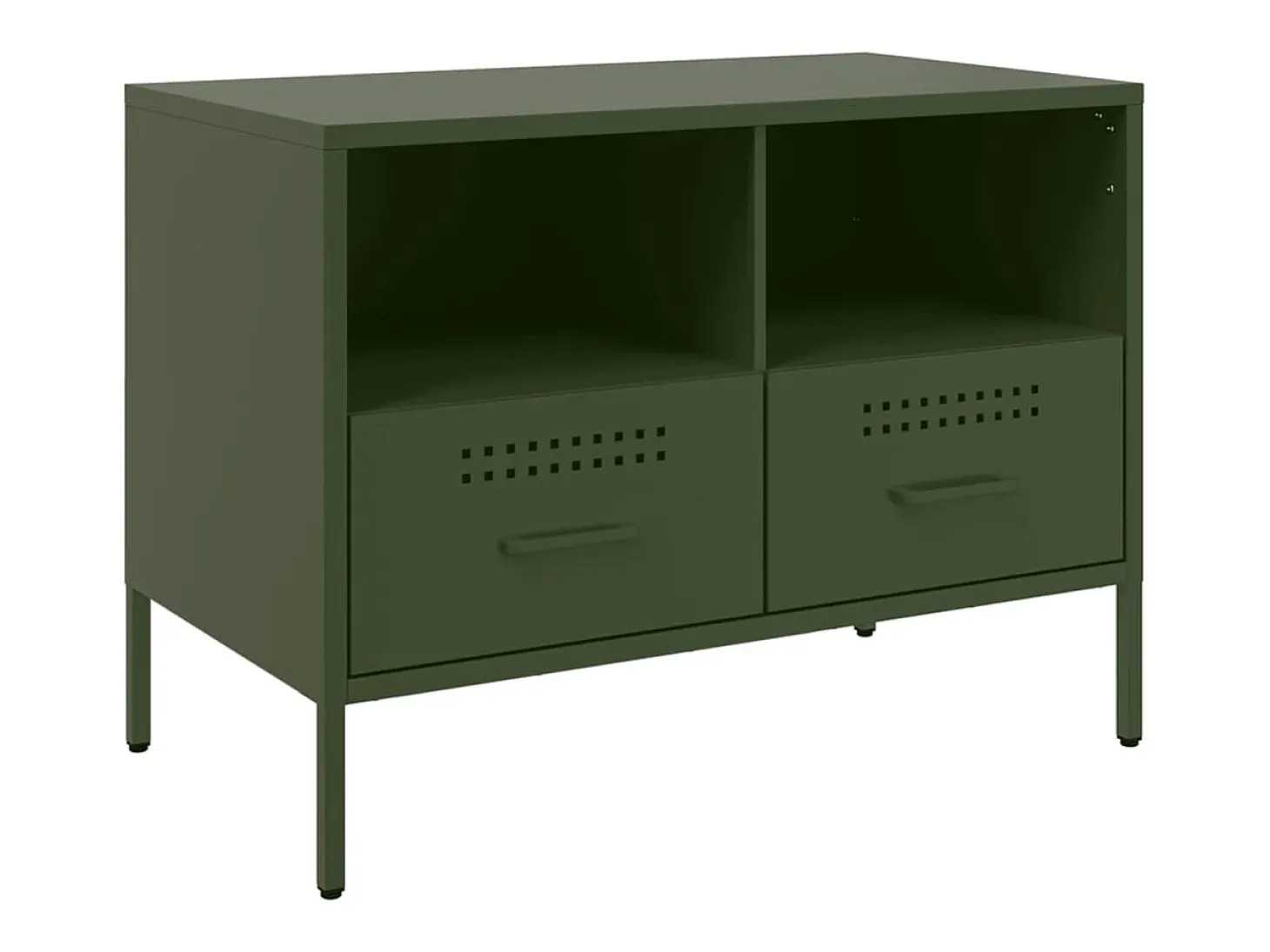 Dundrum Muebles para TV 2 unidades acero verde oliva 68x39x50,5 cm