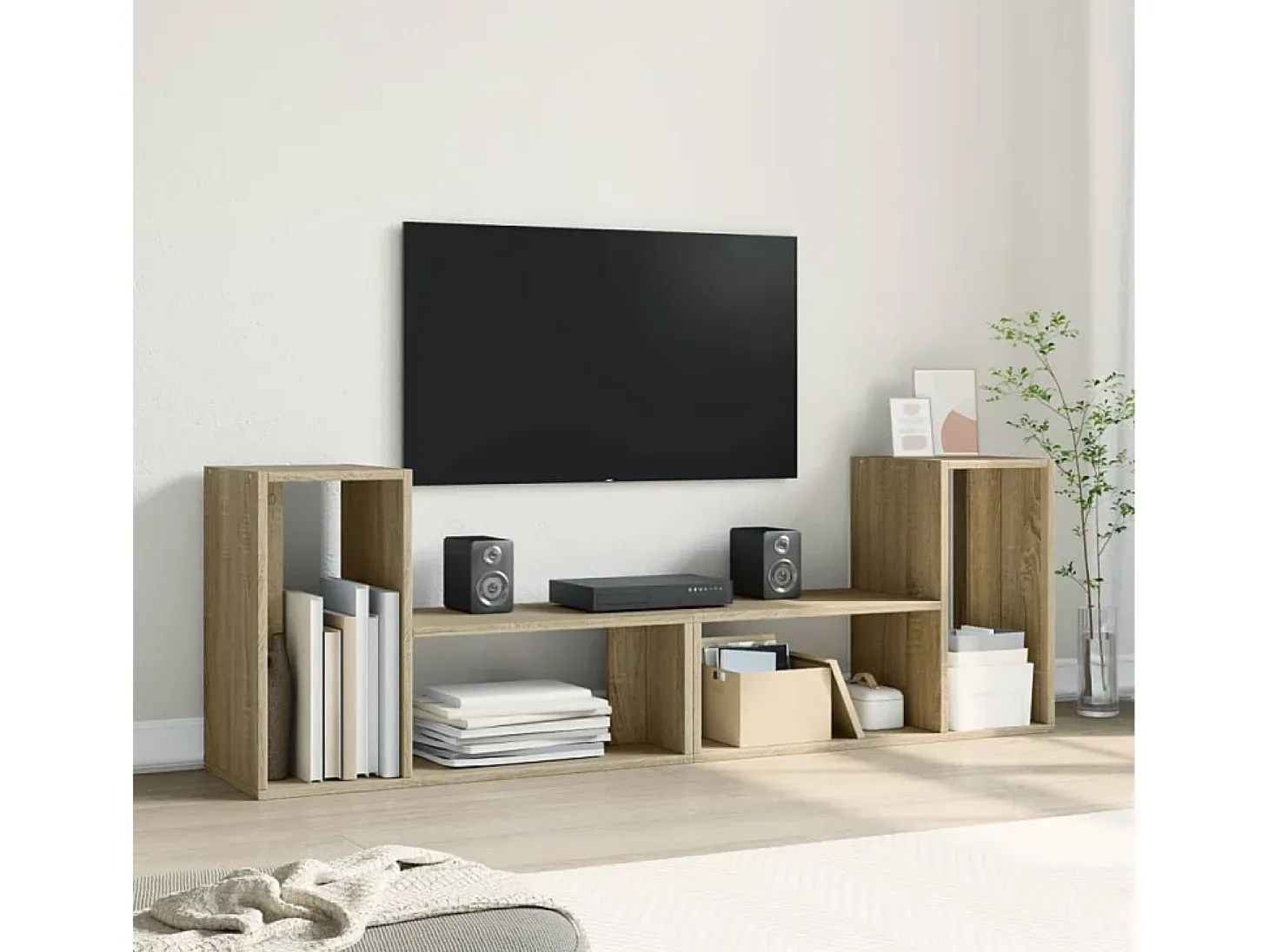 Dunmore Muebles de TV 2 uds madera ingeniería roble Sonoma 75x30x50 cm