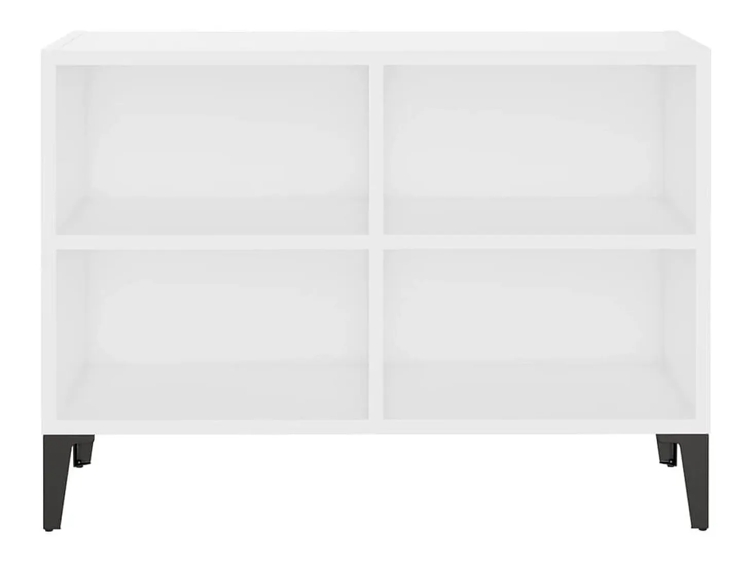 Eadestown Mueble de TV con patas de metal blanco 69,5x30x50 cm