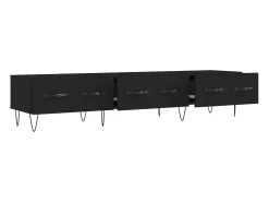 Eilve Mueble de TV madera de ingeniería negro 150x36x30 cm