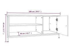 Einar Mueble de TV madera contrachapada gris Sonoma 100x40x45 cm