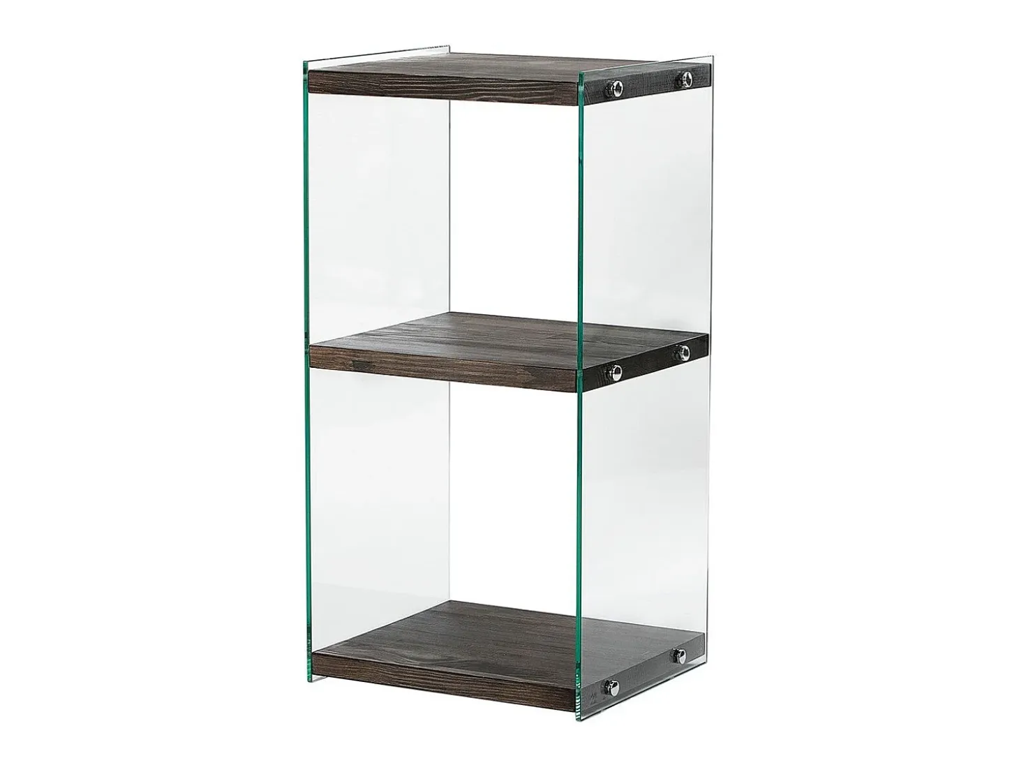 Elegante librería antracita, 40 x 80 x 35 cm | Estructura 100% madera maciza y 100% cristal templado | Desmontable para un fácil montaje, pe