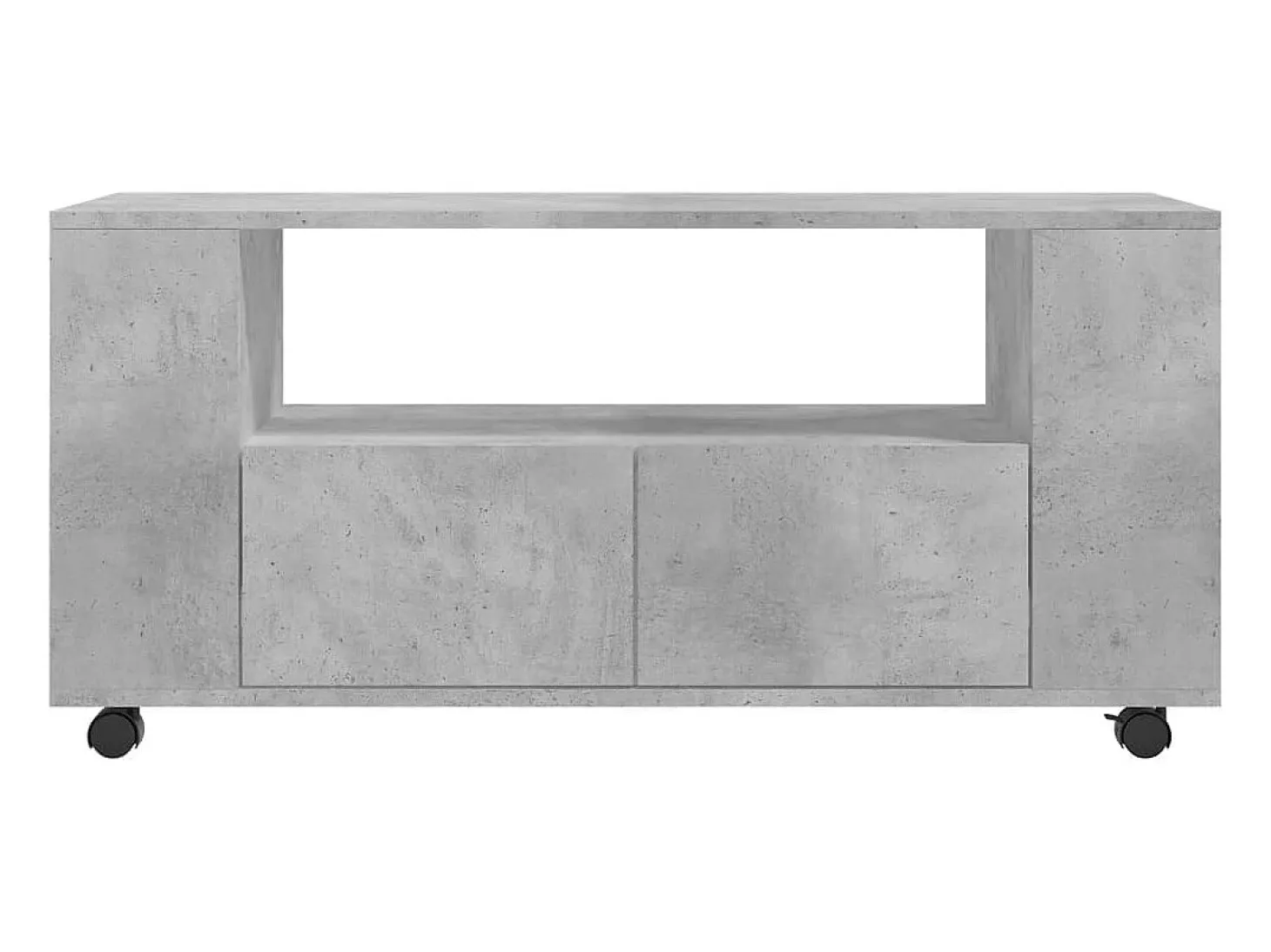 Elli Mueble de TV madera de ingeniería gris hormigón 102x34,5x43 cm