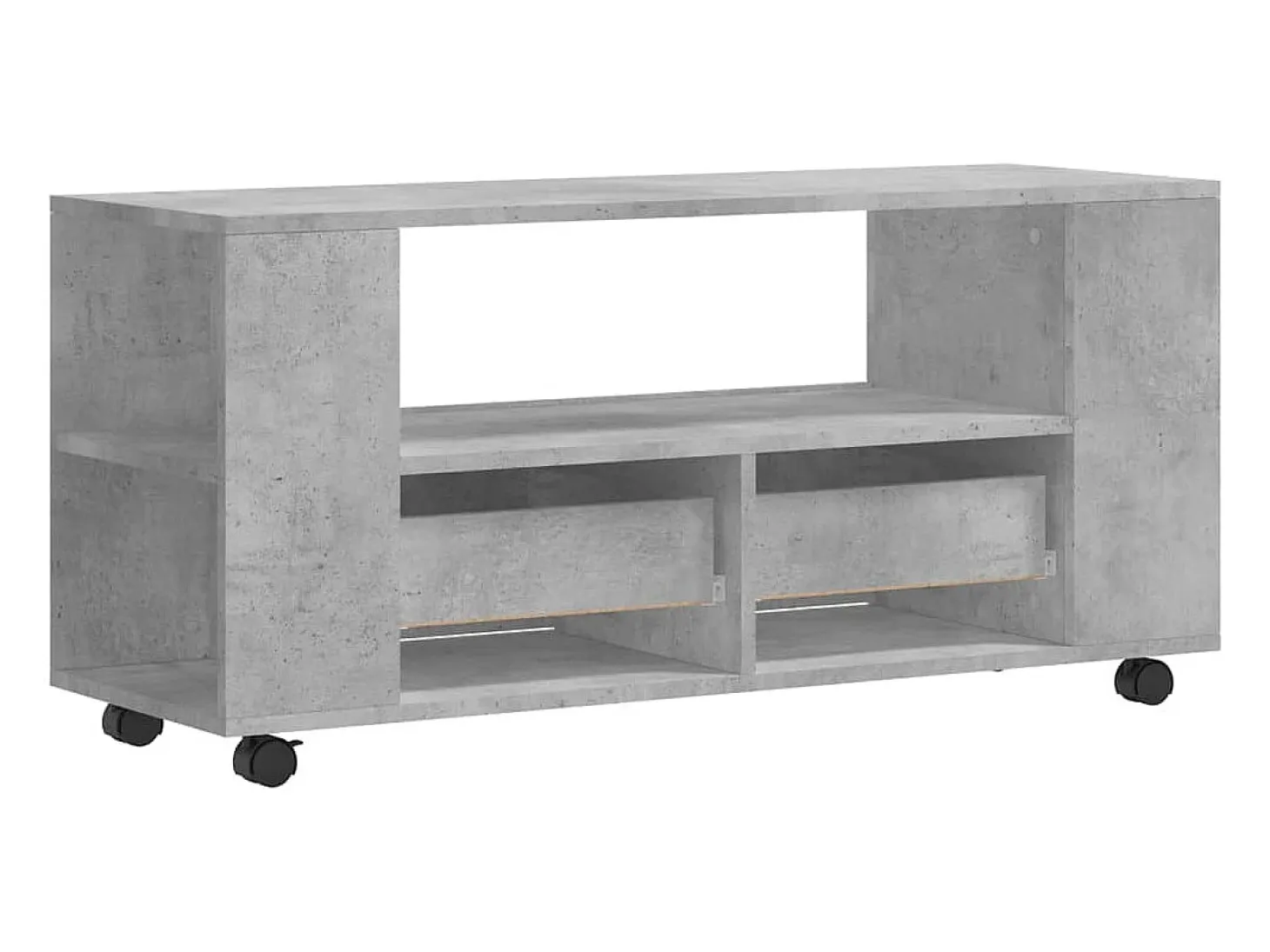 Elli Mueble de TV madera de ingeniería gris hormigón 102x34,5x43 cm