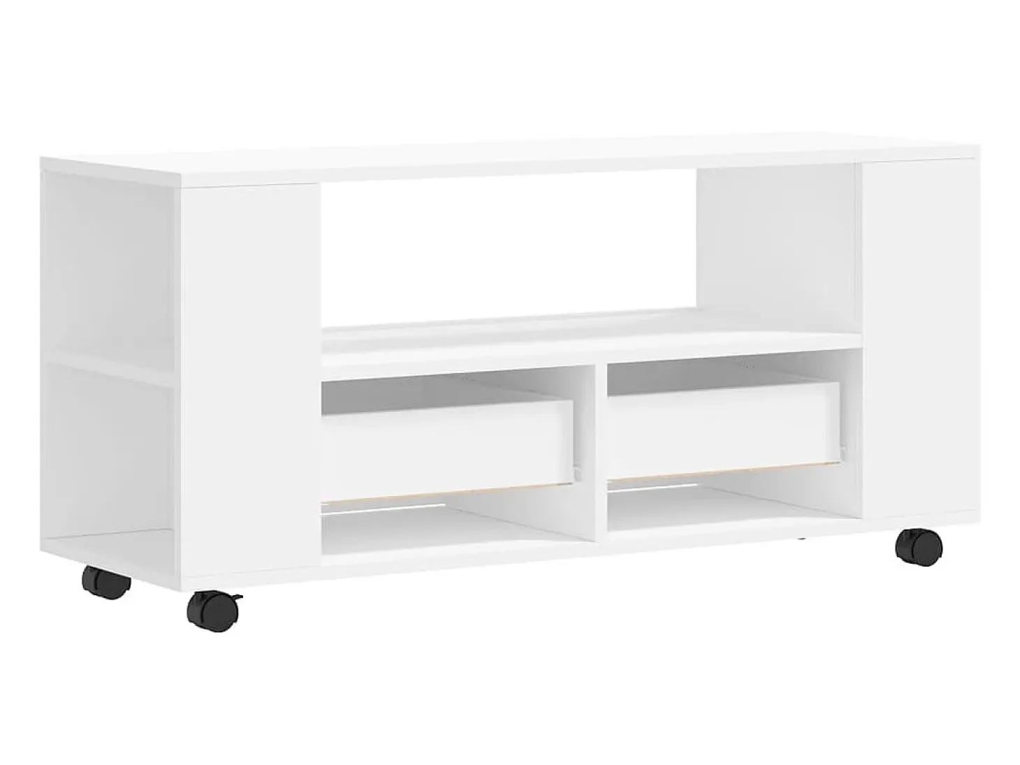 Elli Mueble para TV madera de ingeniería blanco 102x34,5x43 cm