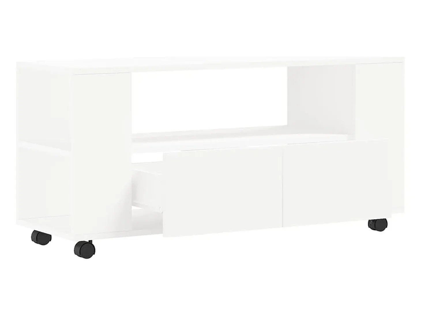 Elli Mueble para TV madera de ingeniería blanco 102x34,5x43 cm