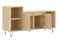 Erinor Mueble para TV madera contrachapada roble Sonoma 100x35x55 cm