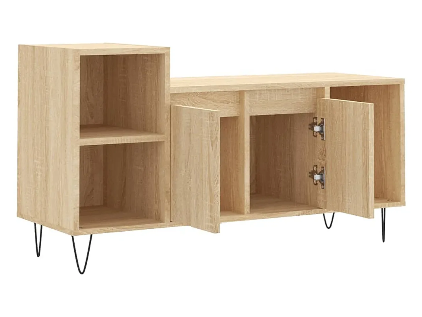 Erinor Mueble para TV madera contrachapada roble Sonoma 100x35x55 cm