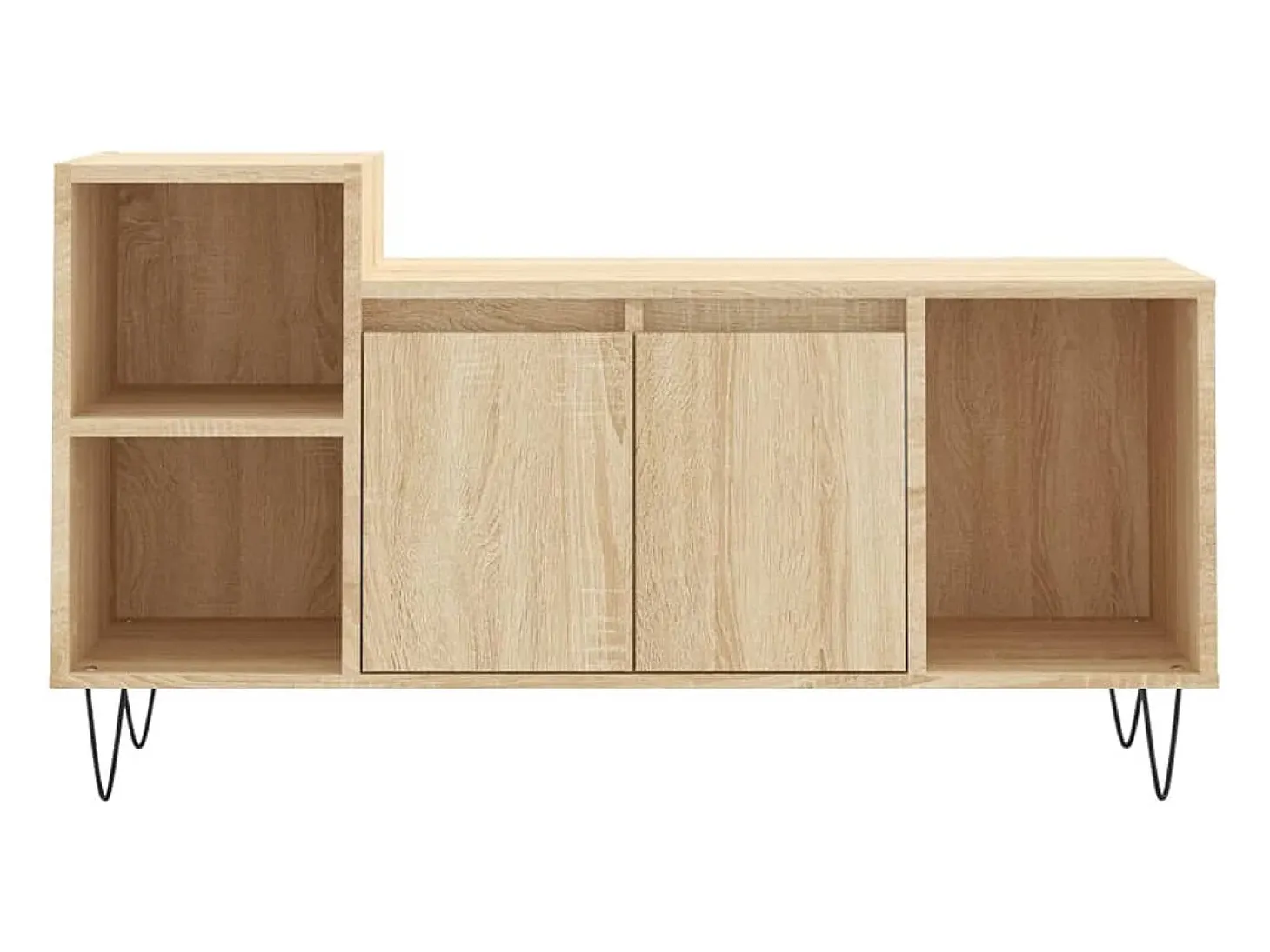 Erinor Mueble para TV madera contrachapada roble Sonoma 100x35x55 cm