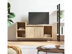 Erinor Mueble para TV madera contrachapada roble Sonoma 100x35x55 cm