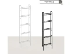 Escalera estantería negro 44.5x11x160 klivo