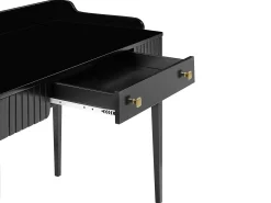 Escritorio consola con 1 cajón en MDF negro mate - RENEVI by Pascal Morabito