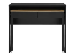 Escritorio consola extensible con 2 cajones en color negro y natural - LOAVIA