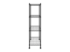 Estante almacenaje 4 niveles ruedas 90x35x142cm negro 200kg ES571818