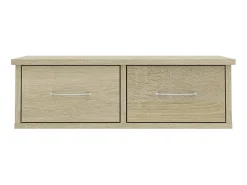 Estante cajones pared contrachapada color roble 60x26x18,5cm ES71967