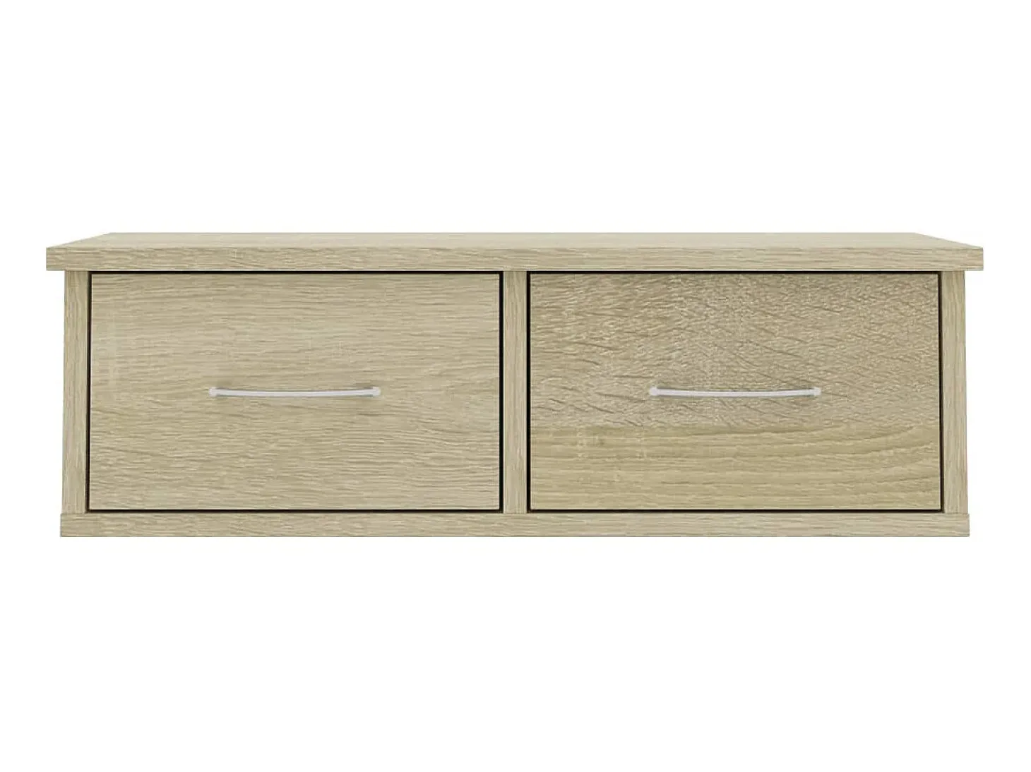 Estante cajones pared contrachapada color roble 60x26x18,5cm ES71967