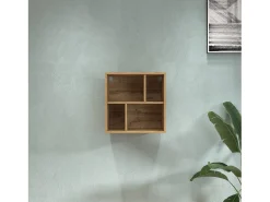 Estante colgante Chronos con 4 compartimentos roble 50x35x50 cm
