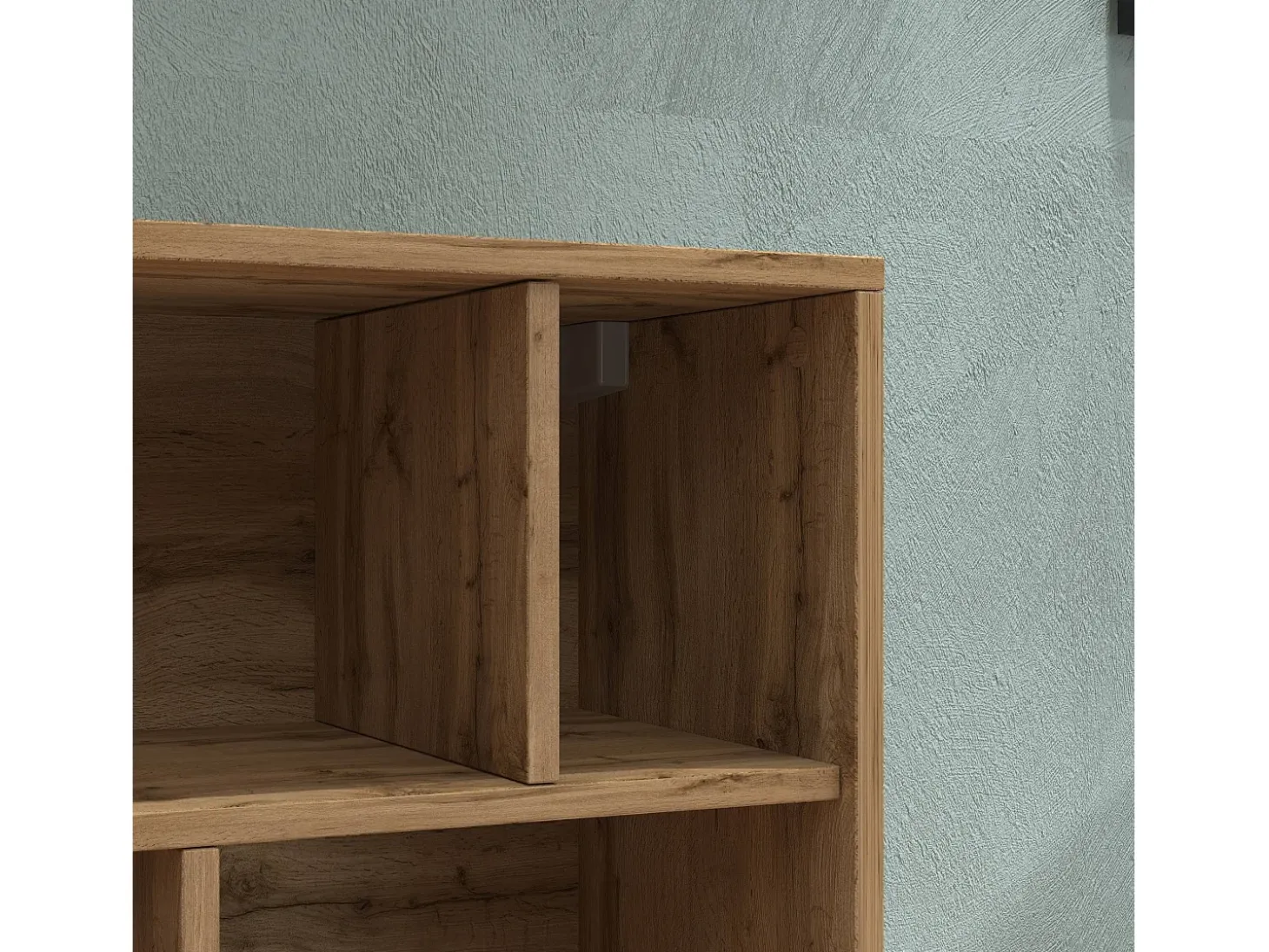 Estante colgante Chronos con 4 compartimentos roble 50x35x50 cm