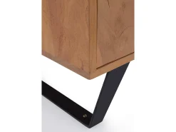 Estante con 2 puertas de madera maciza de acacia reciclada