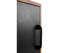 Estante con 2 puertas de madera maciza de acacia reciclada