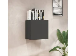 Estante cubo de pared Chronos con 1 puerta antracita mate 50x35x50 cm